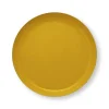 Plateau Emaille En Coloris Ocre 40 Cm
