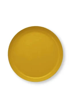 Plateau Emaille En Coloris Ocre 40 Cm