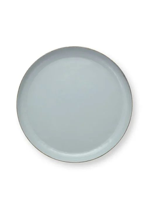 Plateau Emaille En Coloris Clair 30 Cm