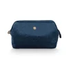 Pochette A Cosmetiques De Tres Grande Taille En Velours Quiltey Days En Coloris Bleu