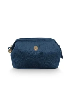 Pochette A Cosmetiques De Petite Taille En Velours Quiltey Days En Coloris Bleu
