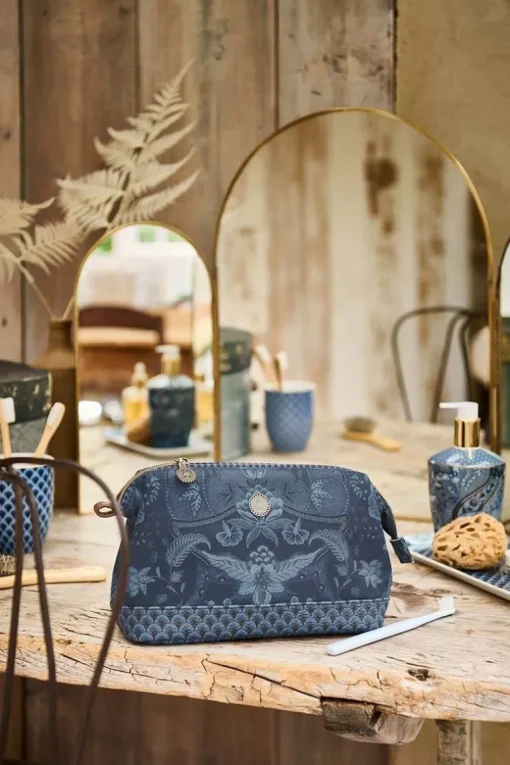 Pochette A Cosmetiques De Taille Moyenne Kyoto Festival En Coloris Bleu