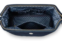 Pochette A Cosmetiques De Grande Taille En Velours Quiltey Days En Coloris Bleu