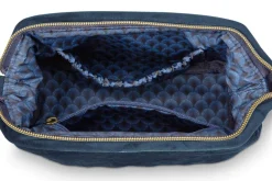 Pochette A Cosmetiques De Petite Taille En Velours Quiltey Days En Coloris Bleu
