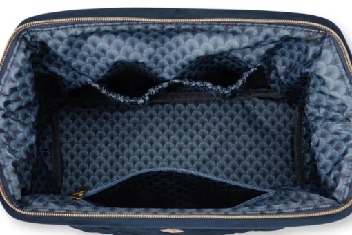 Pochette A Cosmetiques De Tres Grande Taille En Velours Quiltey Days En Coloris Bleu