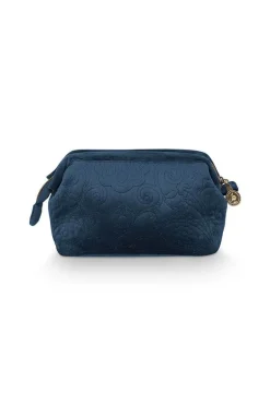 Pochette A Cosmetiques De Petite Taille En Velours Quiltey Days En Coloris Bleu