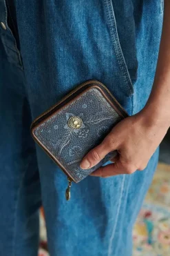 Portefeuille Carre Kyoto Festival En Coloris Bleu Denim