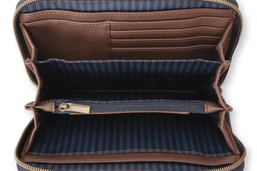 Portefeuille Kyoto Festival En Coloris Bleu Denim