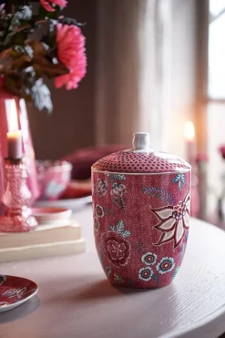 Pot De Stockage Flower Festival Rose Fonce