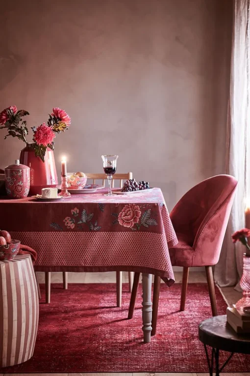 Pot De Stockage Flower Festival Rose Fonce
