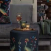 Pouf Moyen Flirting Birds Bleu