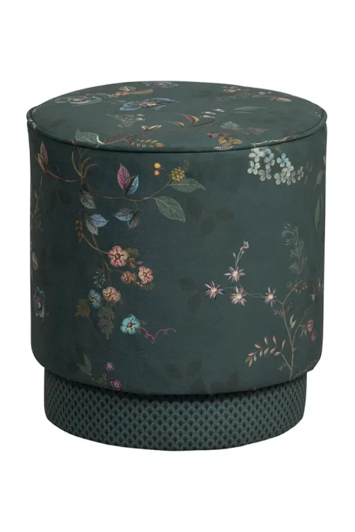 Pouf Moyen Kawai Flower Vert
