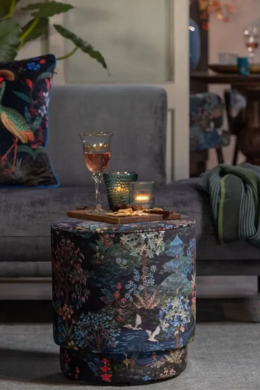 Pouf Moyen Pip Garden Bleu Fonce