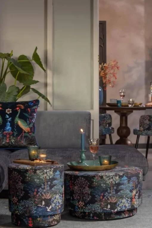 Pouf Moyen Pip Garden Bleu Fonce