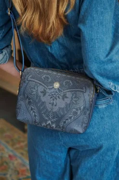 Sac Bandouliere De Taille Moyenne Kyoto Festival En Coloris Bleu Fenim