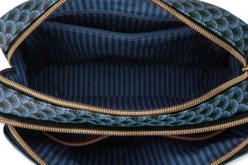 Sac Bandouliere De Taille Moyenne Kyoto Festival En Coloris Bleu Fenim