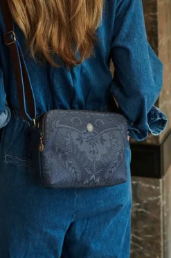 Sac Bandouliere De Taille Moyenne Kyoto Festival En Coloris Bleu Fenim