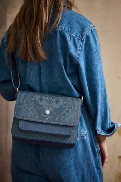 Sac Bandouliere Kyoto Festival En Coloris Bleu Denim