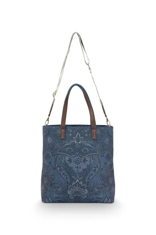 Sac Shopping Carre Kyoto Festival En Coloris Bleu