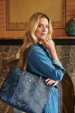 Sac Shopping De Taille Moyenne Kyoto Festival En Coloris Bleu