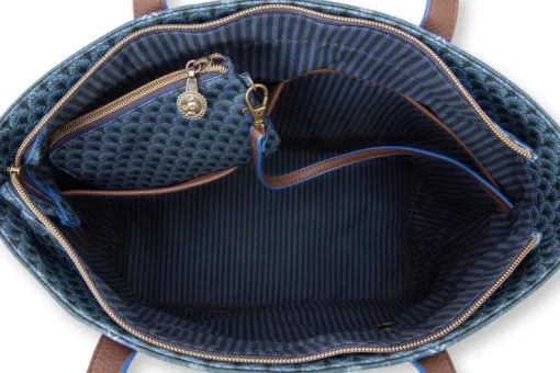 Sac Shopping De Taille Moyenne Kyoto Festival En Coloris Bleu
