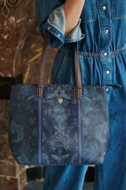 Sac Shopping De Taille Moyenne Kyoto Festival En Coloris Bleu