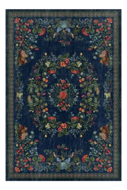 Tapis Fall In Leaf Par Pip Bleu Fonce