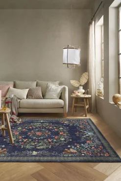 Tapis Fall In Leaf Par Pip Bleu Fonce
