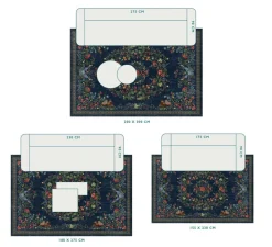 Tapis Fall In Leaf Par Pip Bleu Fonce