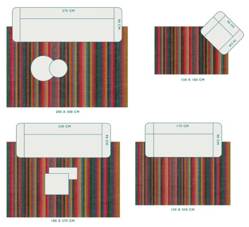 Tapis Jacquard Stripes Par Pip Multi