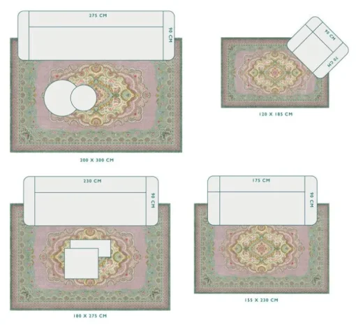 Tapis Majorelle Par Pip Lilas/Vert