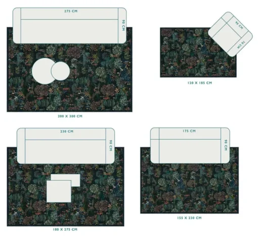 Tapis Pip Garden Bleu Fonce