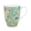 Tasse De Grande Taille A Fleurs Jolie En Coloris Bleu