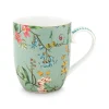 Tasse De Petite Taille A Fleurs Jolie En Coloris Bleu