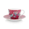 Tasse Et Soucoupe A Expresso Flower Festival Rose Fonce