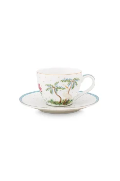 Tasse Et Soucoupe A Expresso A Pois Jolie En Coloris Dore