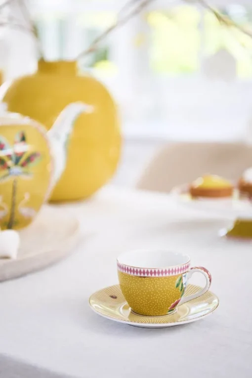 Tasse Et Soucoupe A Expresso La Majorelle En Coloris Jaune