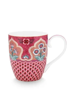 Tasse Xl Flower Festival Deco Rose Fonce