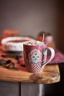 Tasse Xl Flower Festival Deco Rose Fonce