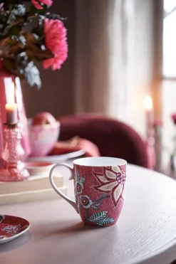 Tasse Xl Flower Festival Rose Fonce