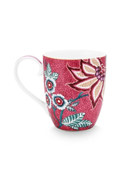 Tasse Xl Flower Festival Rose Fonce