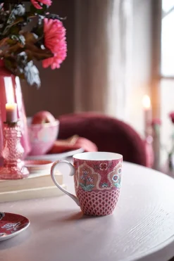 Tasse Xl Flower Festival Deco Rose Fonce