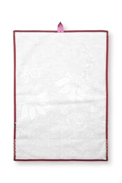 Torchon De Cuisine Flower Festival Rose Fonce
