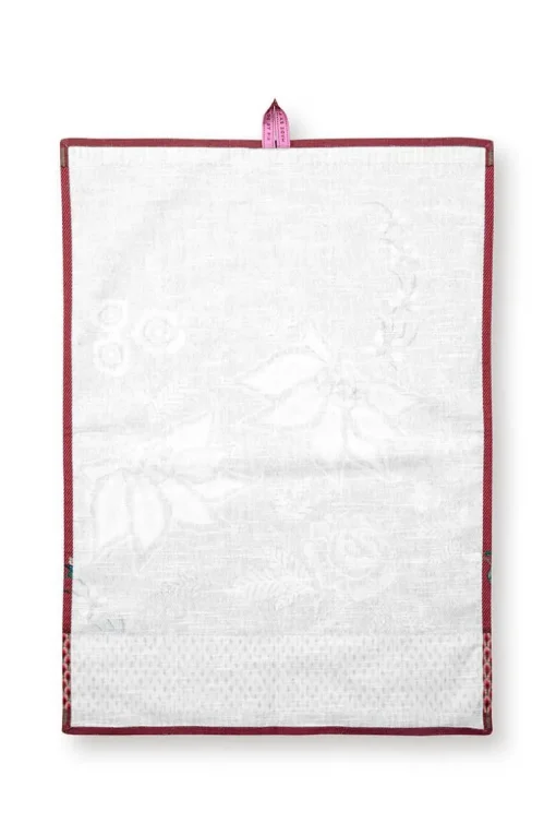 Torchon De Cuisine Flower Festival Rose Fonce