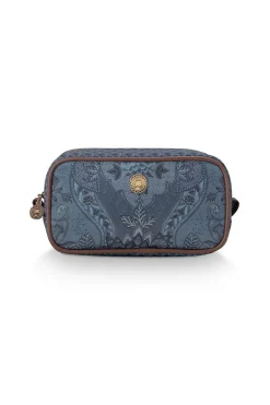 Trousse A Cosmetiques Carree De Petite Taille Kyoto Festival En Coloris Bleu