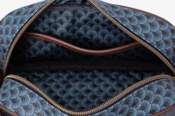 Trousse A Cosmetiques Carree De Petite Taille Kyoto Festival En Coloris Bleu