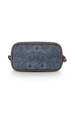 Trousse A Cosmetiques Carree De Petite Taille Kyoto Festival En Coloris Bleu