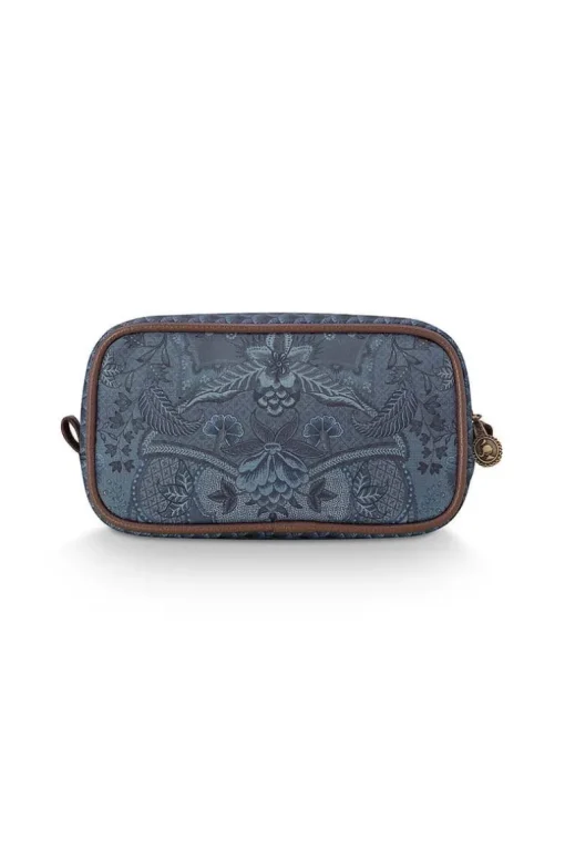Trousse A Cosmetiques Carree De Petite Taille Kyoto Festival En Coloris Bleu