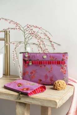 Trousse A Cosmetiques Combi Kawai Flower En Coloris Fuchsia