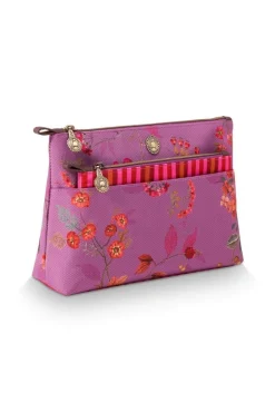 Trousse A Cosmetiques Combi Kawai Flower En Coloris Fuchsia